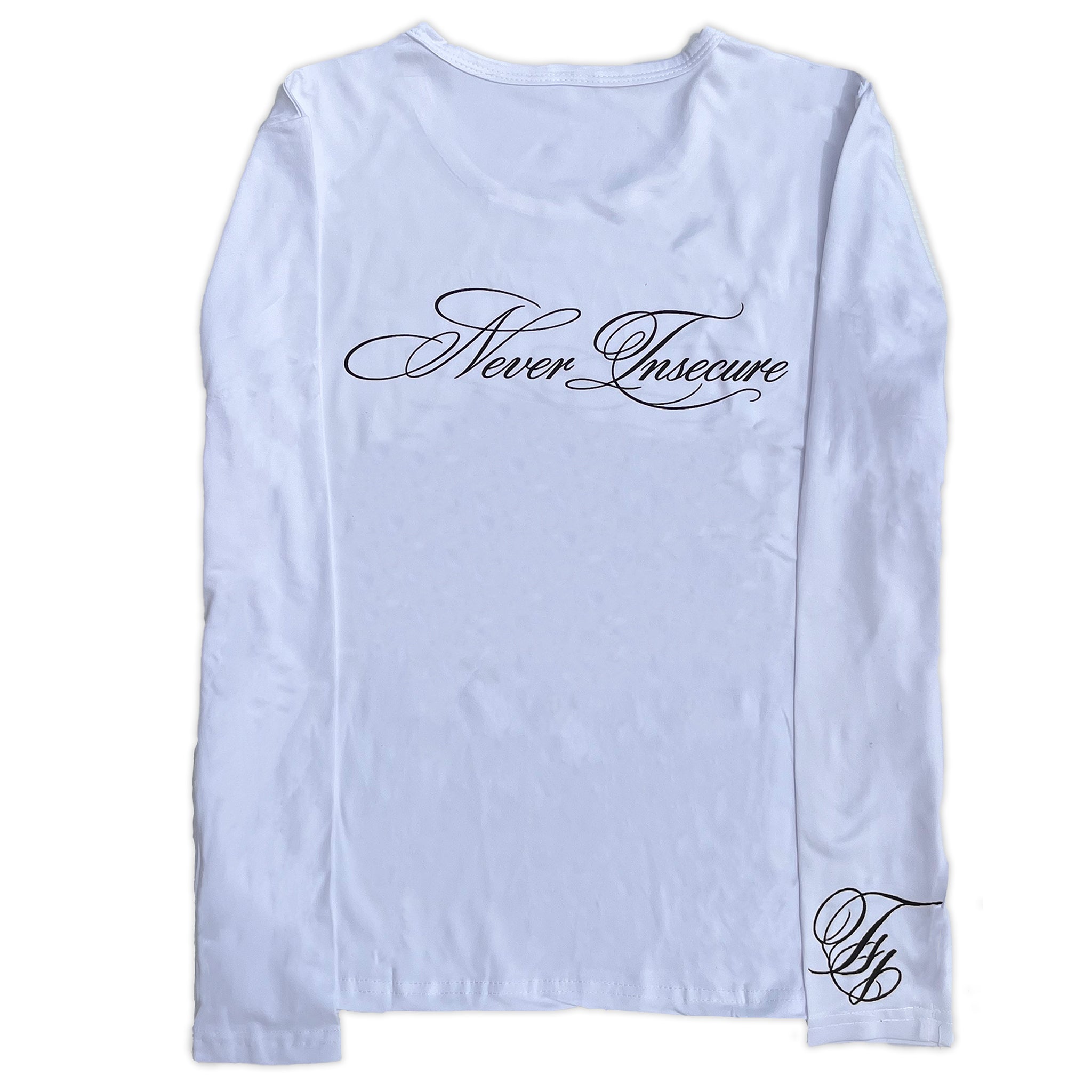 "Insecure" long sleeve white